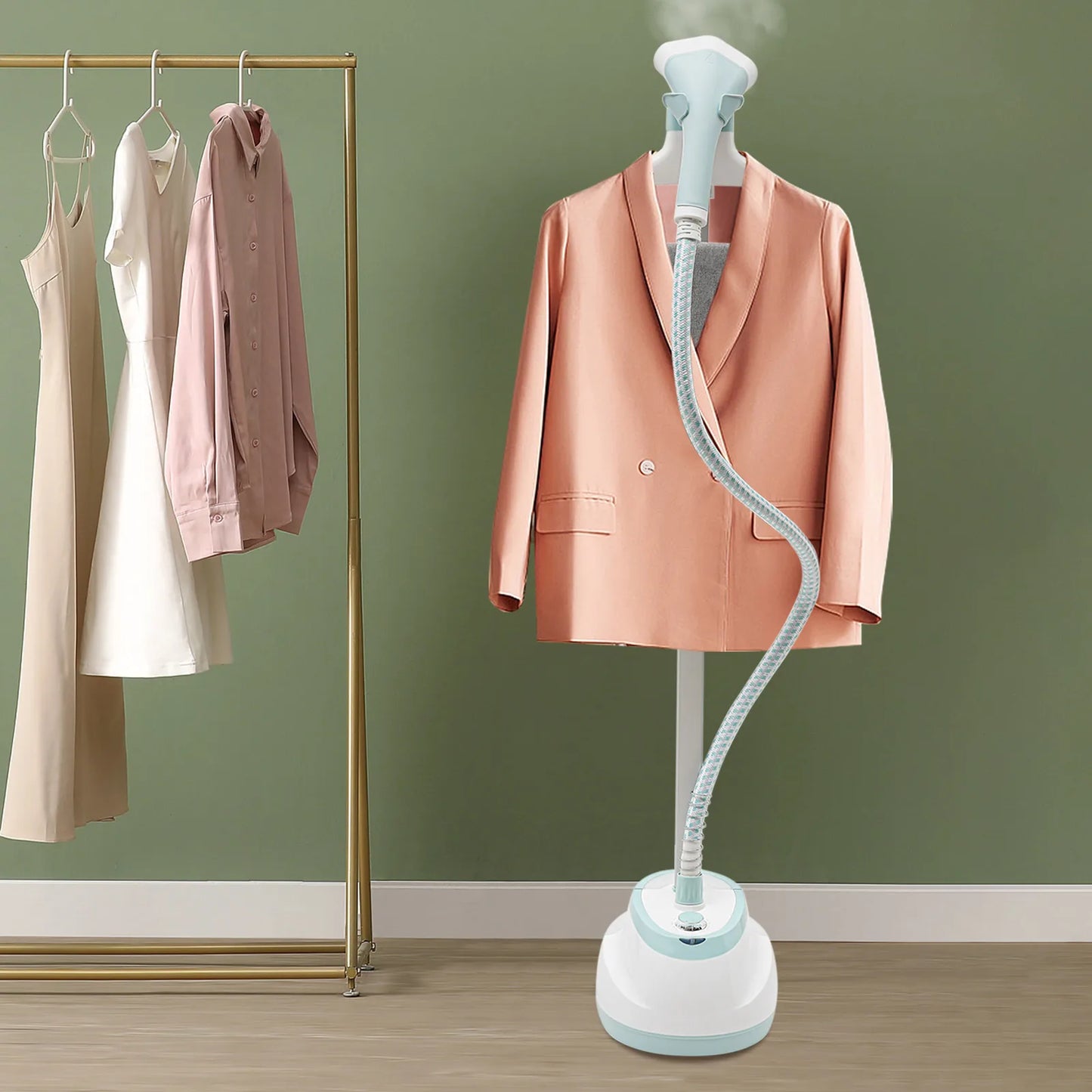 1350W Freestanding Professional Cloth Steamer with Ironing Board