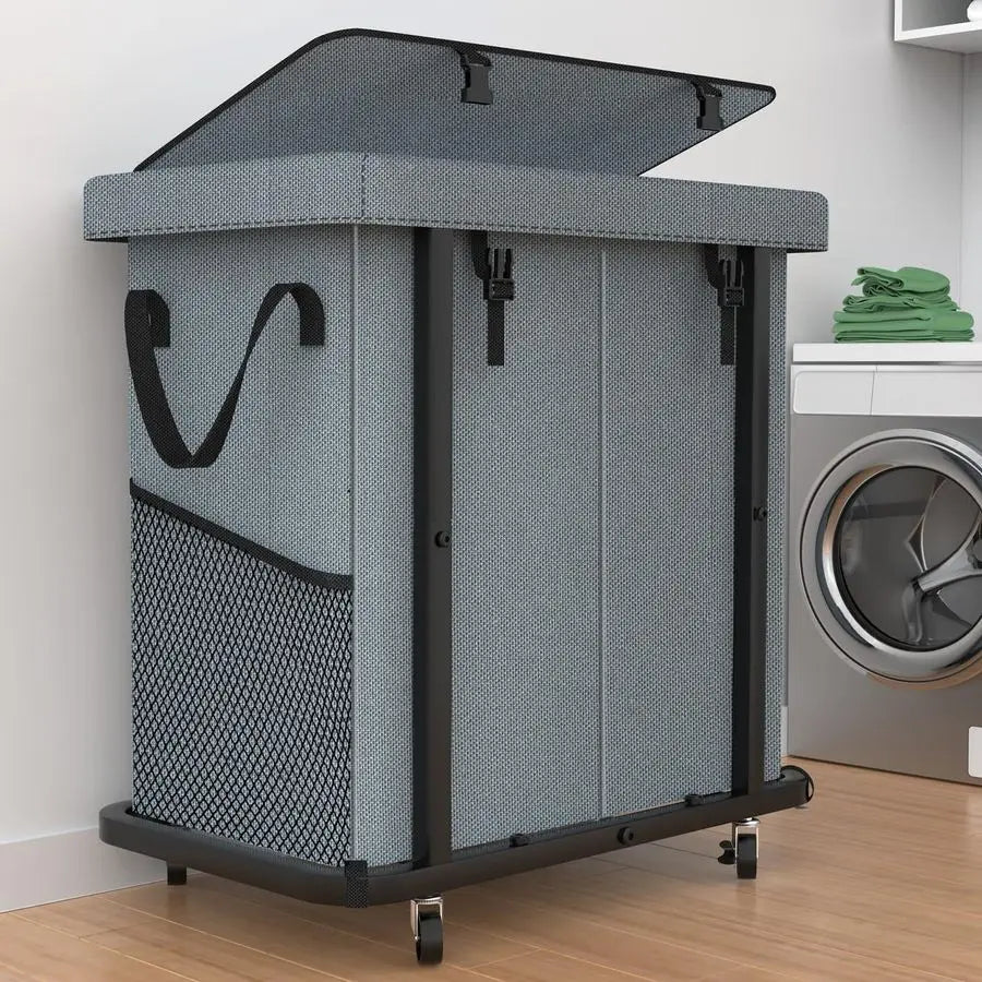 High Grade Laundry Hamper w/Wheels,