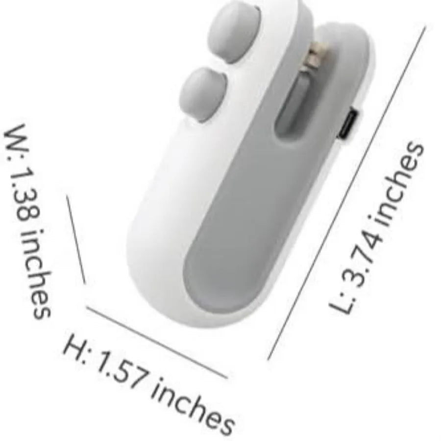 2-in-1 Bag Sealer & Cutter, Portable, Rechargeable