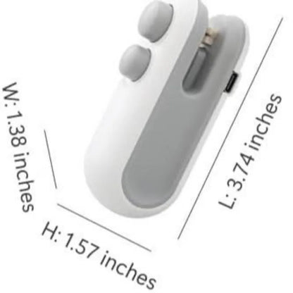 2-in-1 Bag Sealer & Cutter, Portable, Rechargeable