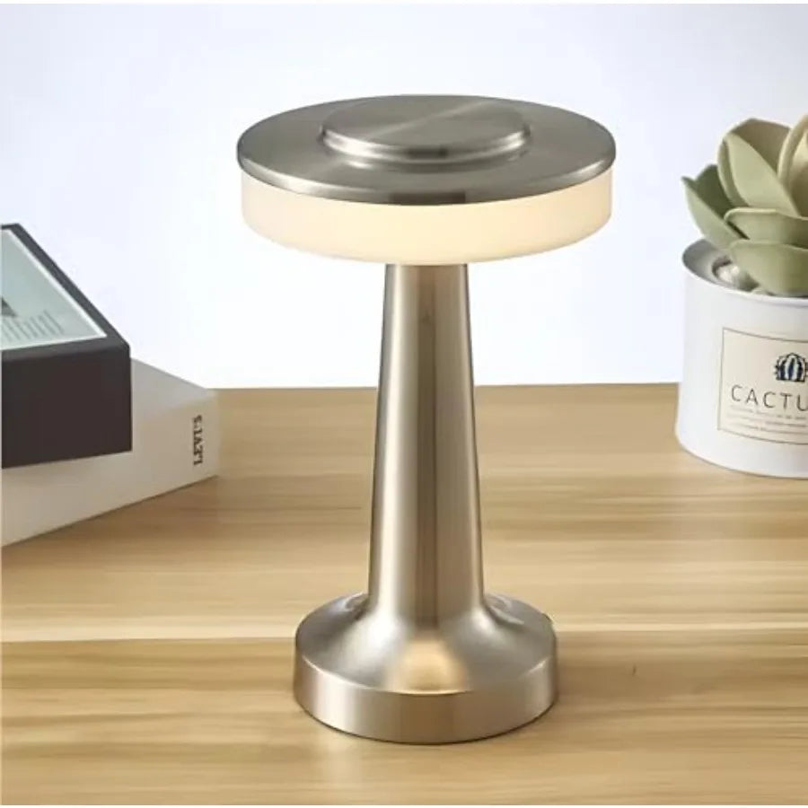 Modern Table Lamp, Rechargeable Battery, 3 Color Mode, Dimmable,