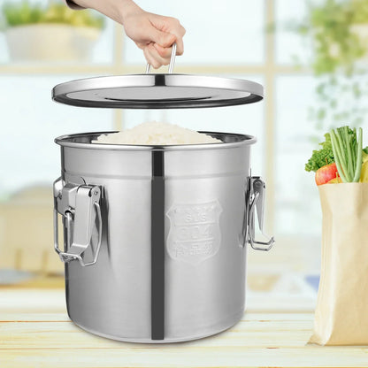 12L Stainless Steel Airtight Food Canister with Lid