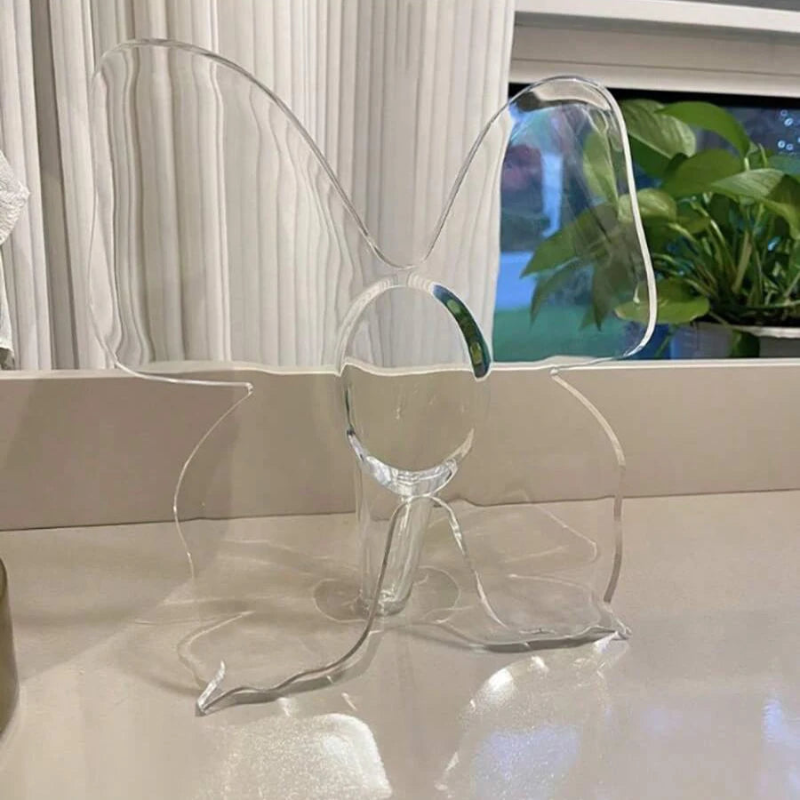 Clear Acrylic Vase for Flowers, Modern Art Vase
