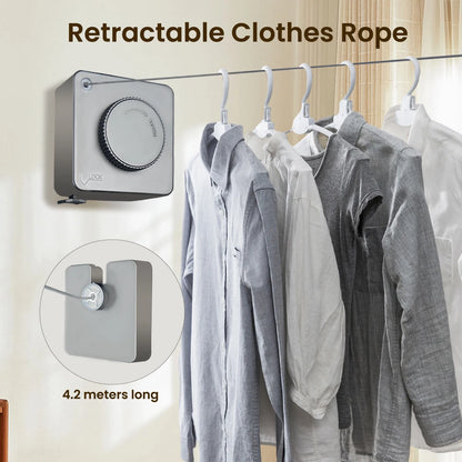 1 Pcs Indoor Retractable, Non-Sagging Clothesline 15.1ft