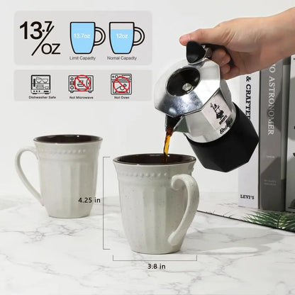6 Lightweight Coffee Cups, 12oz Camping Mug