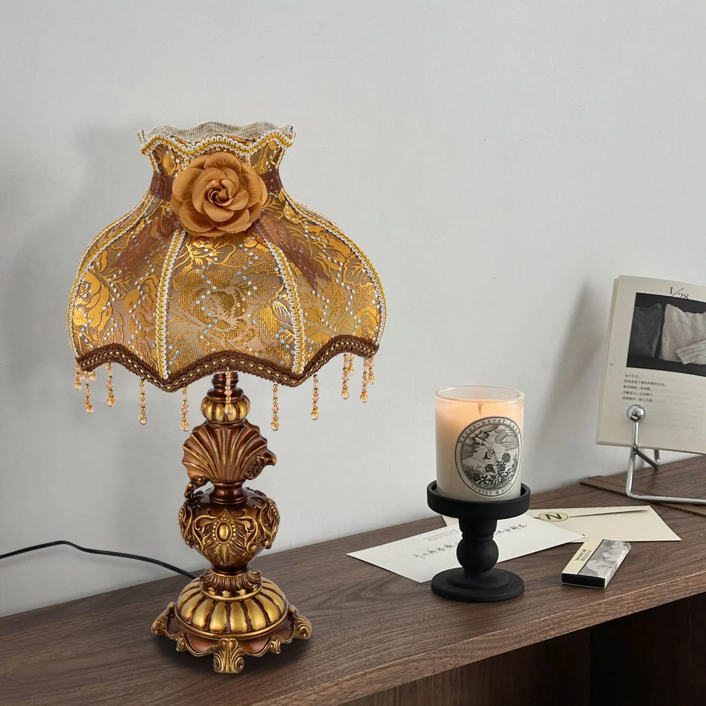 Table Lamp, 32.29-53.82ft² Lighting Area, W/ Sleek Edges
