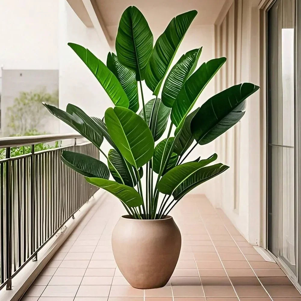 1pc 12-18-24 Leaves, Fake Banana Plants, Real Touch