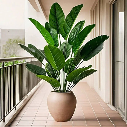 1pc 12-18-24 Leaves, Fake Banana Plants, Real Touch
