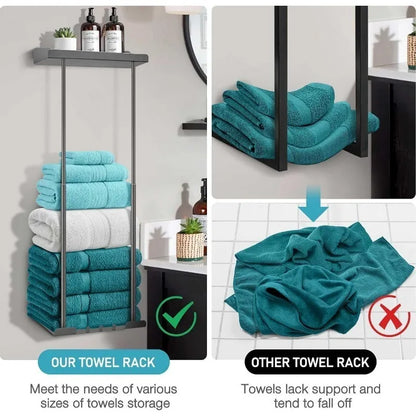 Bathroom Wall Mounted Decorative Towel Rack