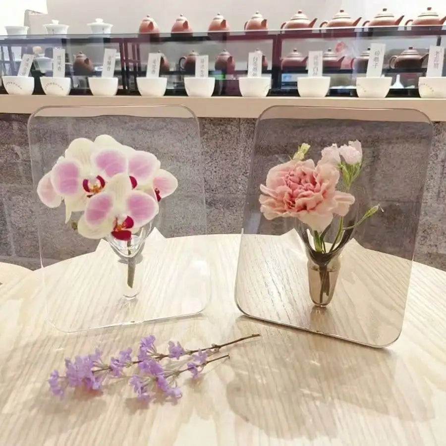Clear Acrylic Vase for Flowers, Modern Art Vase