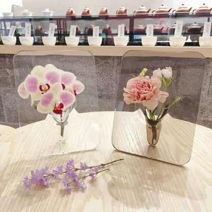 Clear Acrylic Vase for Flowers, Modern Art Vase