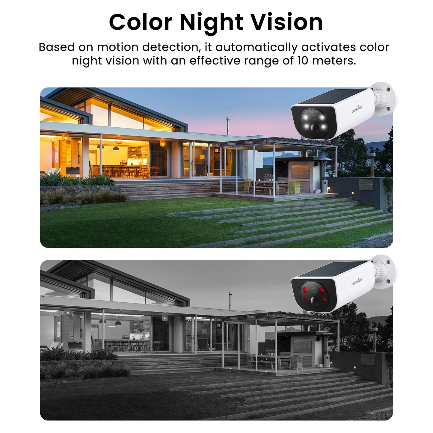 Outdoor Solar Security Camera w/2-Way Audio