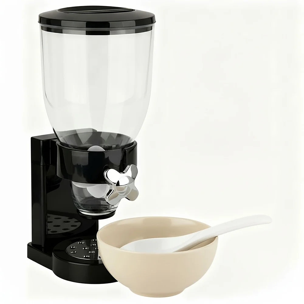 Countertop Dry Food Dispenser Spoon, Bowl, Lid