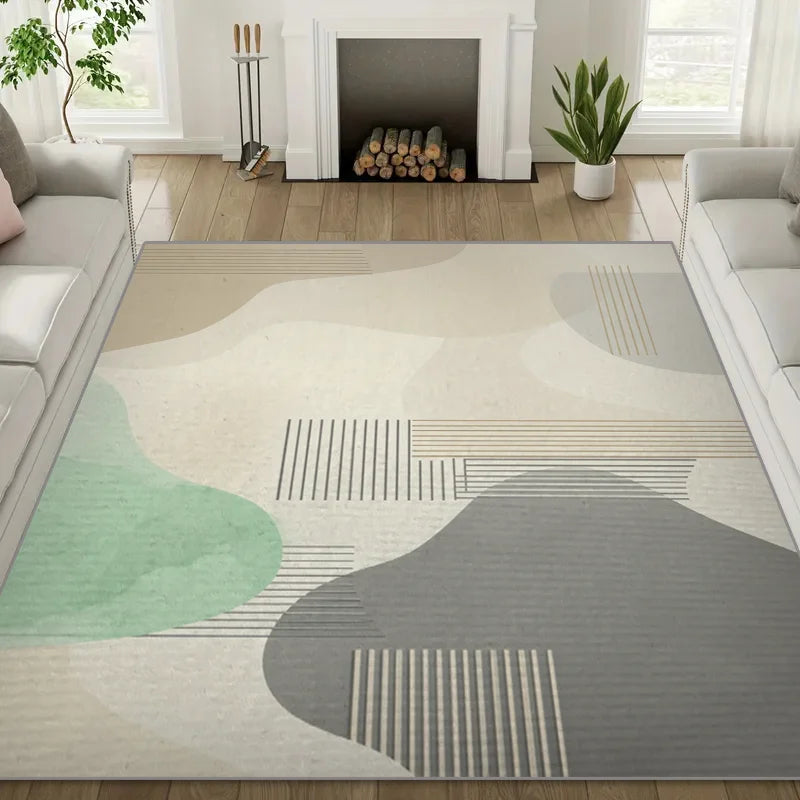 Abstract Geometric Large Area Anti-Slip Floor Mat