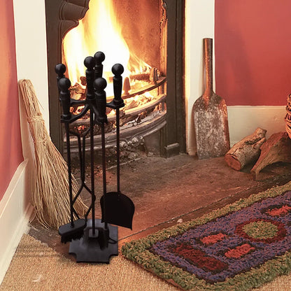 5pc Wrought Iron Fireplace Tools Set
