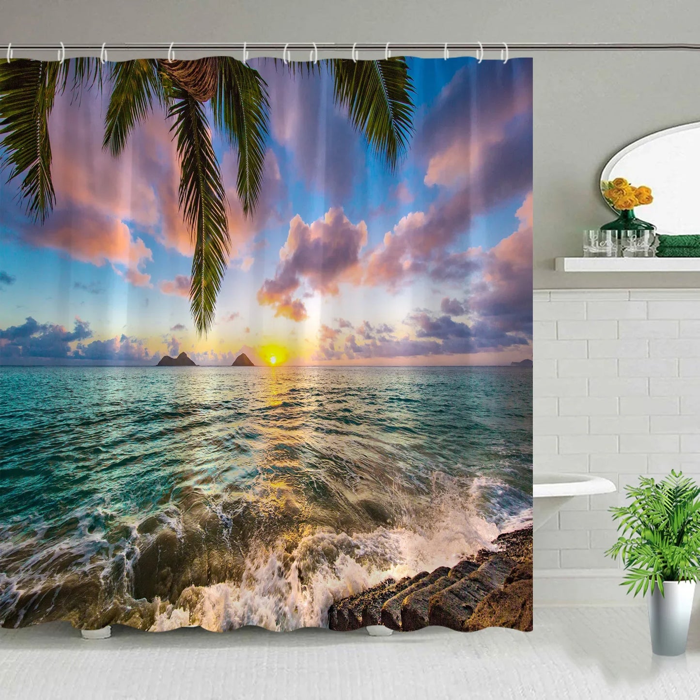 Hawaii Landscape Outdoor Shower Curtain I