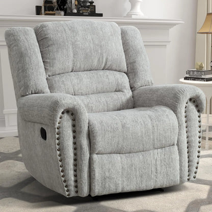 Classic and Traditional Manual Recliner Chair, Leather