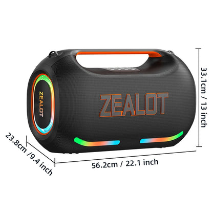 Waterproof ZE41 Bluetooth Speaker, 300W RMS Peak 400W, High Volume, Deep Bass