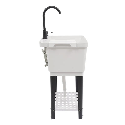 Freestanding Laundry, Utility Sink w/Soap Dispenser