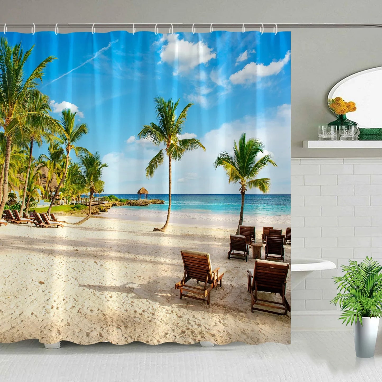 Hawaii Landscape Outdoor Shower Curtain I