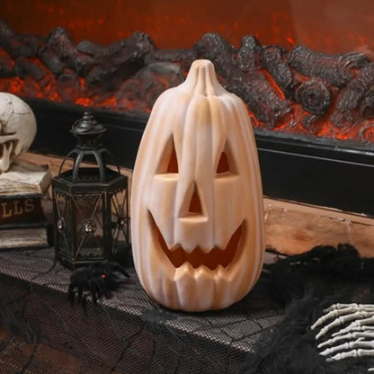 13.4" Large Halloween Faux Pumpkin, Plastic Jack O' Lantern