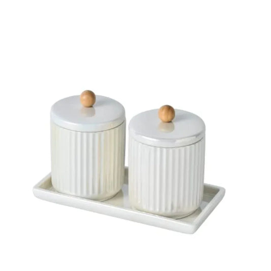 Ceramic Bathroom Canister Set