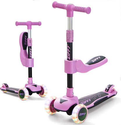 2 in 1 Toddler 3 Wheel Scooter, Adjustable Handlebars