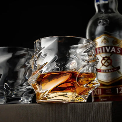 12 oz Crystal Whiskey Glasses, Set of 4