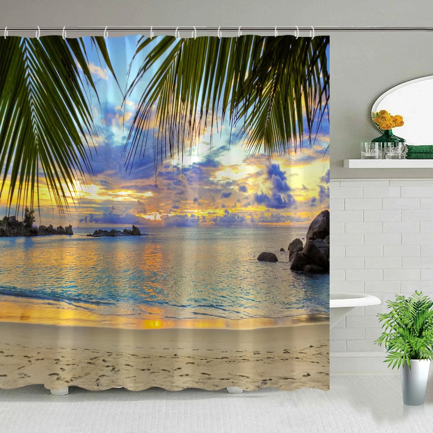 Hawaii Landscape Outdoor Shower Curtain I