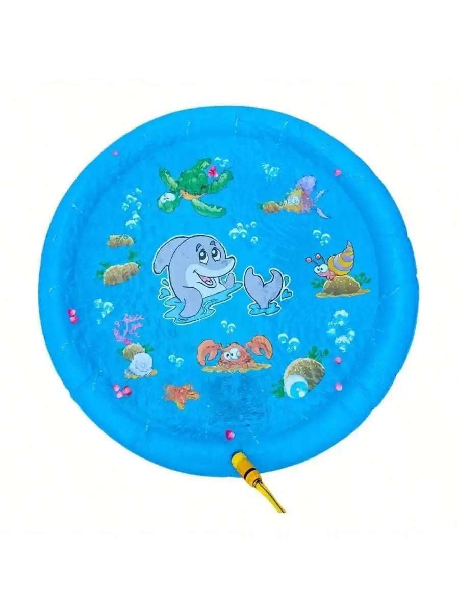 Summer Outdoor Water Play Toy, Circular Dolphin Spray Mat