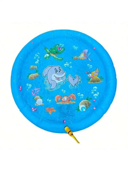 Summer Outdoor Water Play Toy, Circular Dolphin Spray Mat