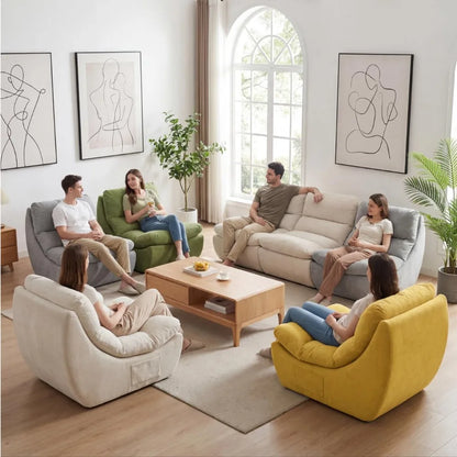Modular, Cloud Boneless Bean Chair with High Rebound Foam