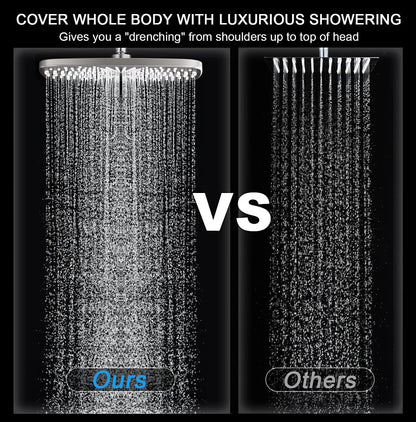 Rain Shower Head, w/Handheld Magnetic Docking Combo