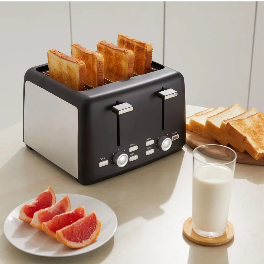4 Slice Toaster, Extra Wide Slots With 7 Browning Settings,