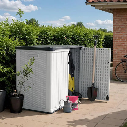 Weatherproof Outdoor Storage Cabinet, 26 Cu. Ft., Lockable Door,