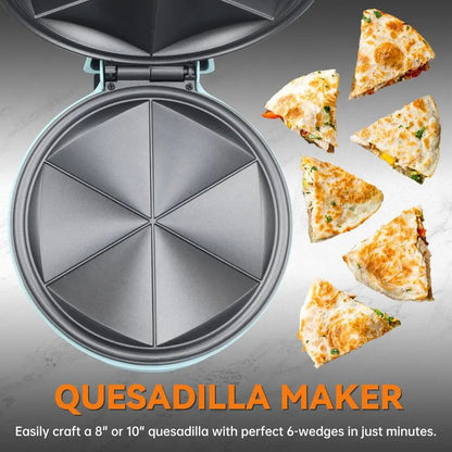 9.5" - 6 Wedge Quesadilla Maker with Extra Stuffing Design