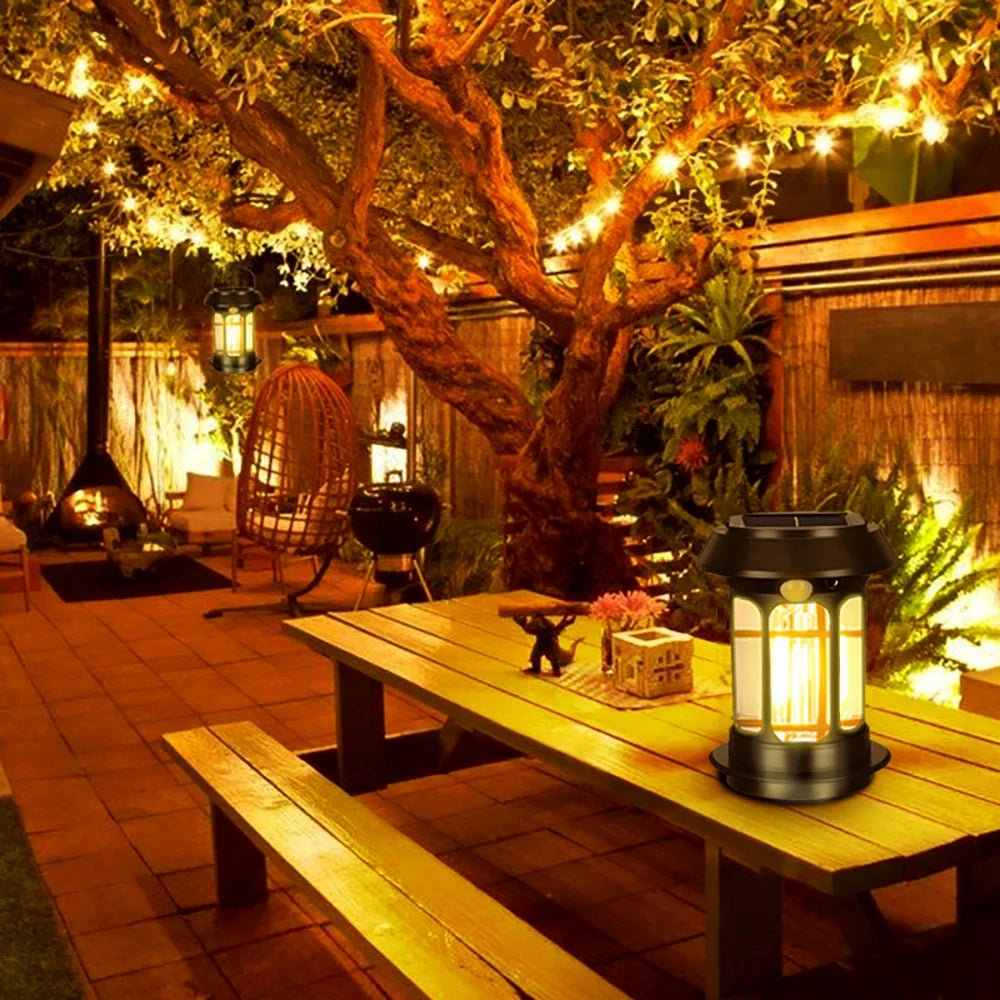 1pc Solar Motion Sensor Lanterns, Outdoor Hanging Lamps, Waterproof Lights