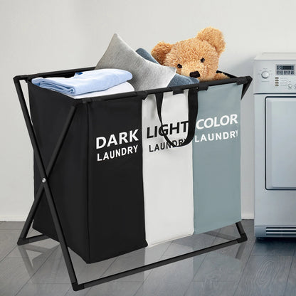 3 Sections, Large Laundry Hamper