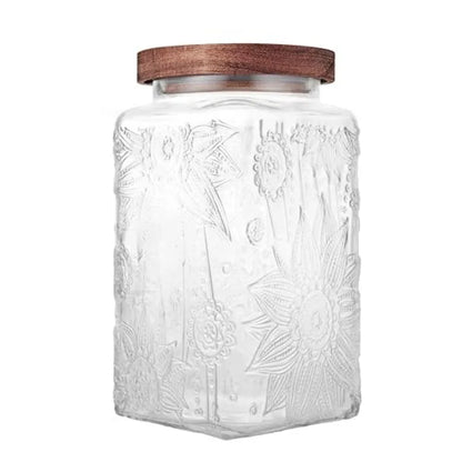 Glass Storage Container with Airtight Lid, Cookies and Multi-Use