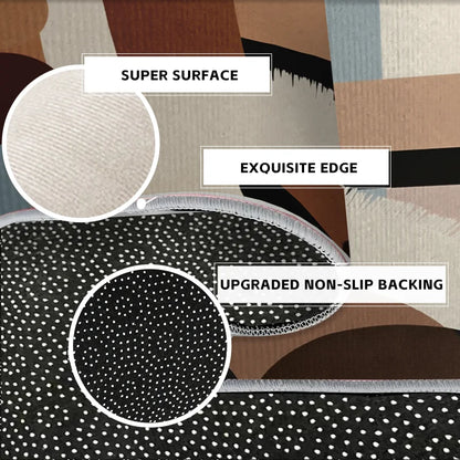 Abstract Geometric Large Area Anti-Slip Floor Mat