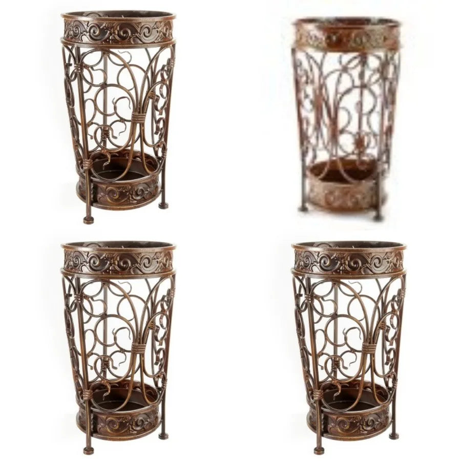 Super Quality Umbrella Holder w/Drip Tray, Antique Look