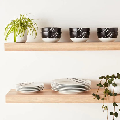 18pc Dinnerware Set for 6, Microwave & Dishwasher Safe