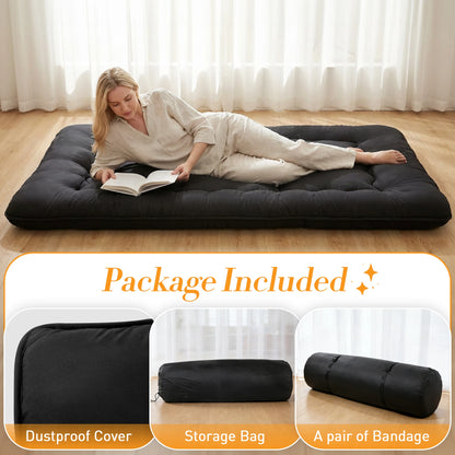 4" Portable Soft Floor Mattress w/Removable Washable Cover