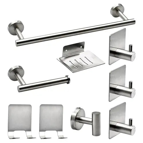7pc Bathroom Towel Rack Including 16" Hand Towel Bars