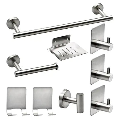 7pc Bathroom Towel Rack Including 16" Hand Towel Bars