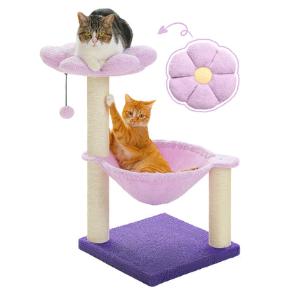 Flower Cat Tree, Hammock, Sisal Scratching Post