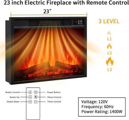 72" Electric Fireplace TV Stand with Mantel