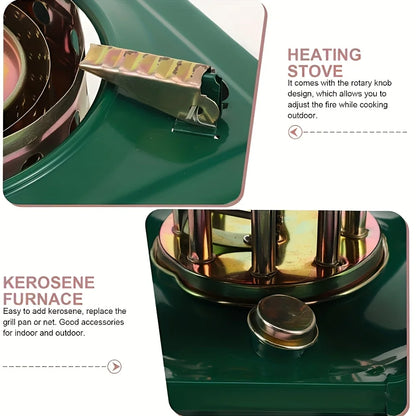 Portable Outdoor Kerosene Camping Stove w/Windscreen