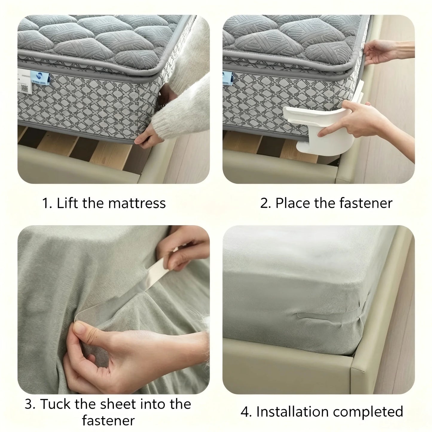 4pc Heavy Duty Bedsheet Tightener, Durable Grippers