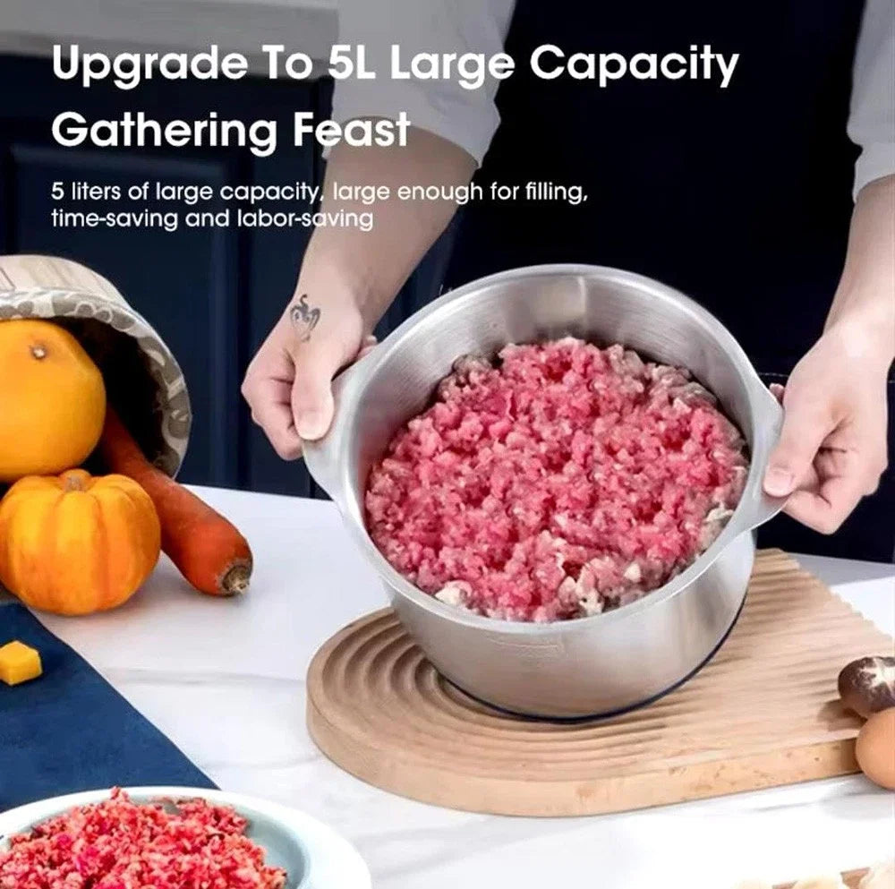 5L Electric Meat Grinder, Vegetable Slicer, Chopper, Mixer